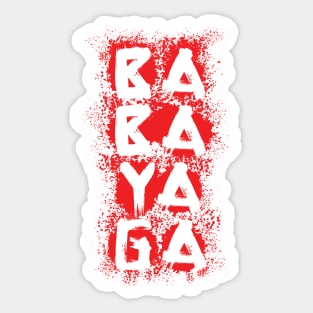 Baba Yaga Blood Splatter Sticker